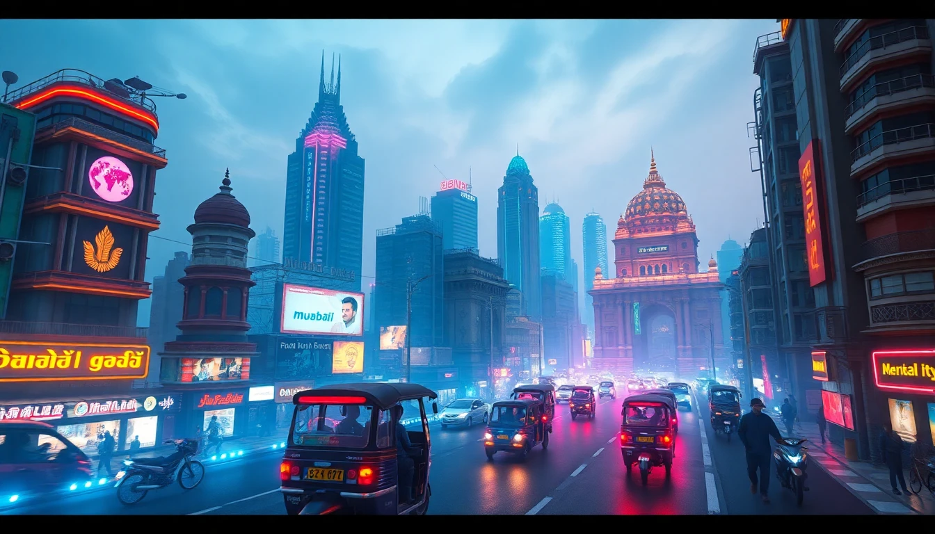 Futuristic Mumbai Cityscape